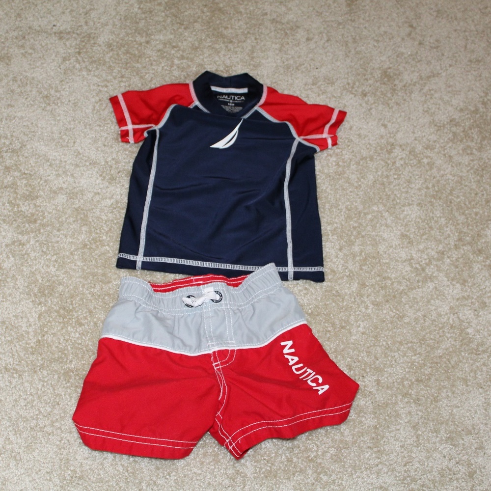 Nautica toddler coordinating swim set 18M